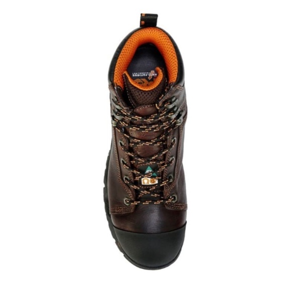 Timberland Pro Mens Brown Leather Endurance Saftey Toe Work Boots Sz 10 W New main image 5
